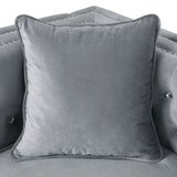 Amie Glam Gray & Black Sectional w/Storage