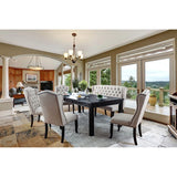 Sania 7 Pc Dining Table Set Antique Black