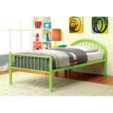 Rainbow Full Bed Black, White, Silver, Black, & Green
