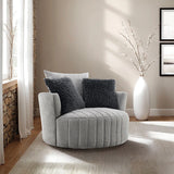 Hoople Channel Tufted Swivel Chair