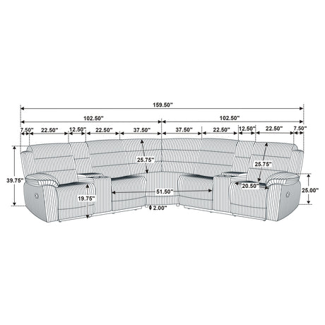 Atkinson Reclining Sectional Sofa - Furniture World