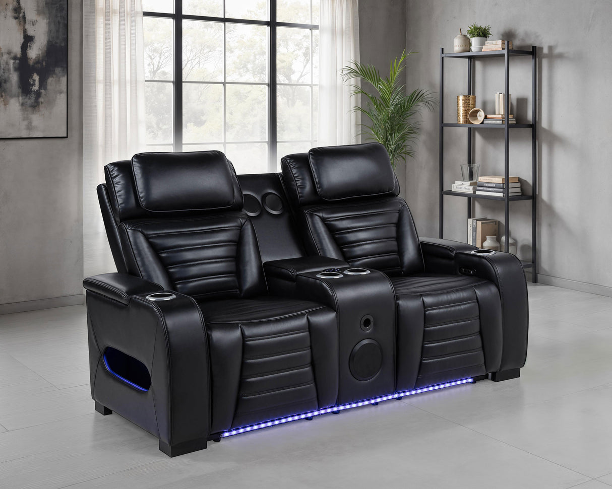 Zuma Dual Power Reclining Loveseat - Furniture World