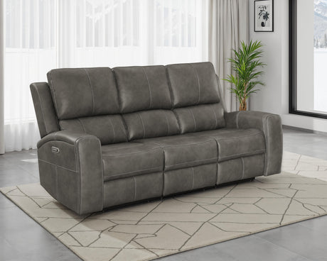 Brickston Triple Power Reclining Sofa - Furniture World