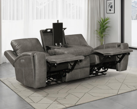 Brickston Triple Power Reclining Sofa - Furniture World