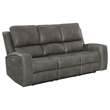 Brickston Triple Power Reclining Sofa - Furniture World