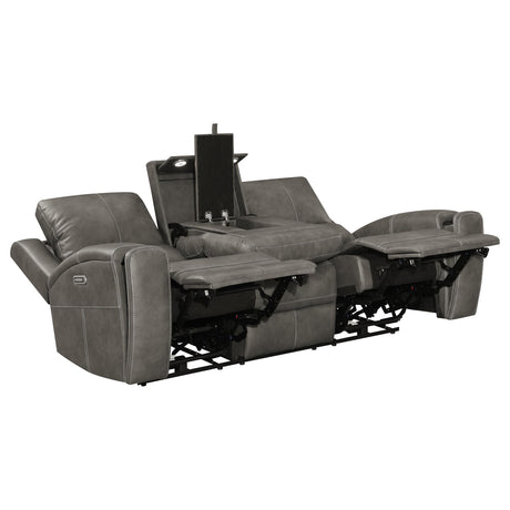 Brickston Triple Power Reclining Sofa - Furniture World