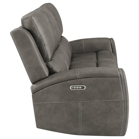Brickston Triple Power Reclining Sofa - Furniture World