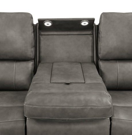 Brickston Triple Power Reclining Sofa - Furniture World