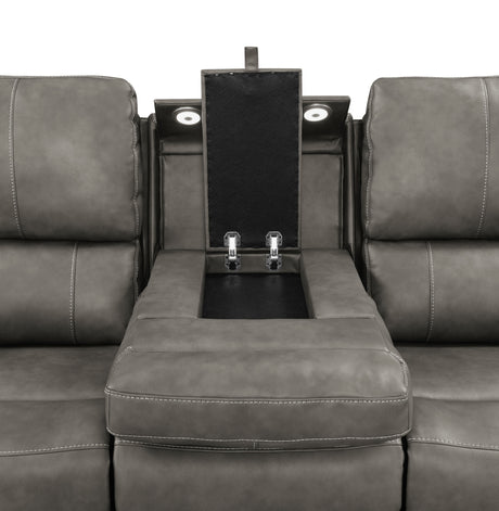 Brickston Triple Power Reclining Sofa - Furniture World