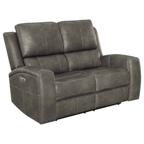 Brickston Triple Power Reclining Loveseat - Furniture World