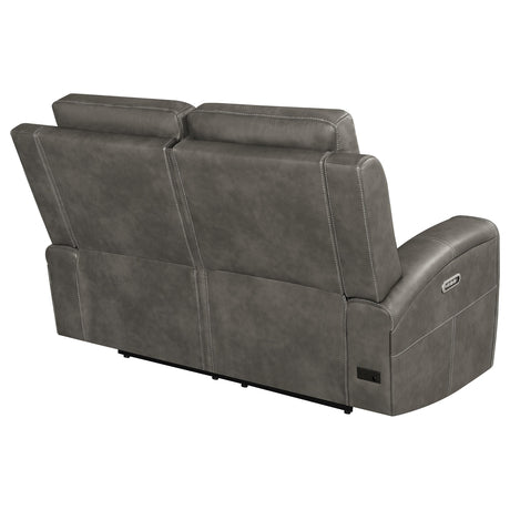 Brickston Triple Power Reclining Loveseat - Furniture World