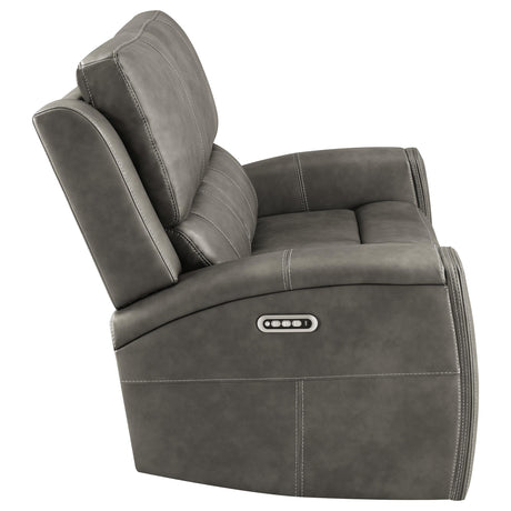 Brickston Triple Power Reclining Loveseat - Furniture World
