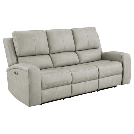 Brickston Triple Power Reclining Sofa - Furniture World