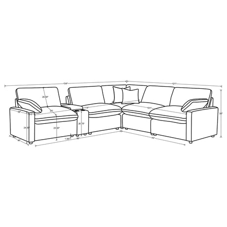 Collins Modular Power Reclining Sectional Sofa - Furniture World