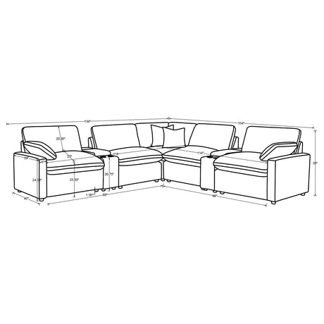 Collins Modular Power Reclining Sectional Sofa - Furniture World