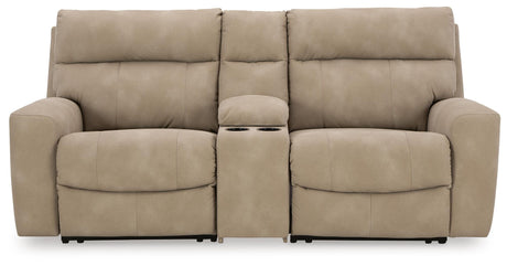 Next-Gen DuraPella Power Reclining Sectional Loveseat with Console - Furniture World