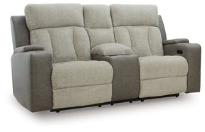 WhipLash Power Reclining Loveseat with Console - Furniture World