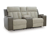 WhipLash Power Reclining Loveseat with Console - Furniture World
