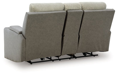 WhipLash Power Reclining Loveseat with Console - Furniture World