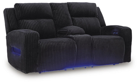 Forest Lake Power Reclining Loveseat with Console - Furniture World