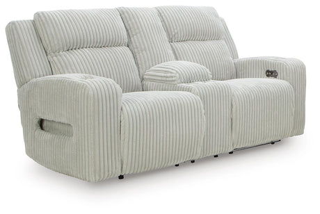 Forest Lake Power Reclining Loveseat with Console - Furniture World