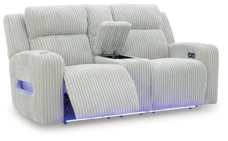 Forest Lake Power Reclining Loveseat with Console - Furniture World
