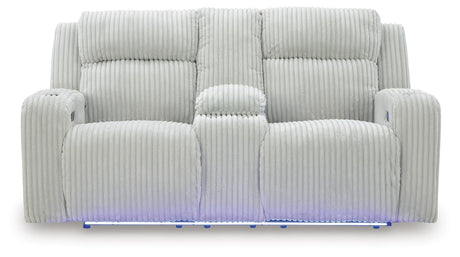 Forest Lake Power Reclining Loveseat with Console - Furniture World