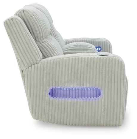 Forest Lake Power Reclining Loveseat with Console - Furniture World