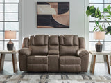 Lowilla Reclining Loveseat with Console - Furniture World
