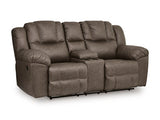 Lowilla Reclining Loveseat with Console - Furniture World