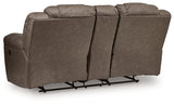 Lowilla Reclining Loveseat with Console - Furniture World