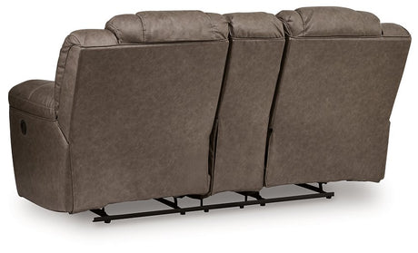 Lowilla Reclining Loveseat with Console - Furniture World