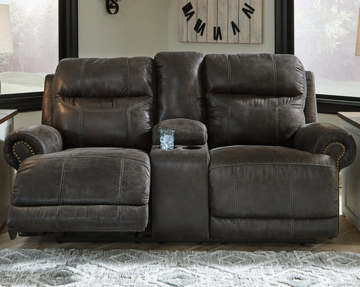 Grearview Power Reclining Loveseat with Console - Furniture World