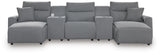Modmax II Reclining Sectional with Double Chaise and Consoles