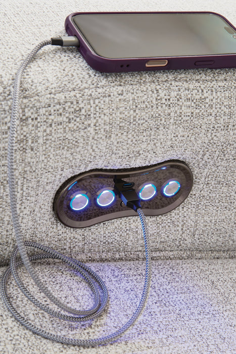 Modmax II Power Reclining Sectional with Audio Consoles - Furniture World