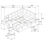 Roanne Pull-Out Sleeper Sectional Sofa