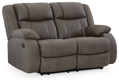 First Base Reclining Loveseat - Furniture World