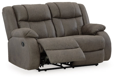 First Base Reclining Loveseat - Furniture World