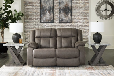 First Base Reclining Loveseat - Furniture World