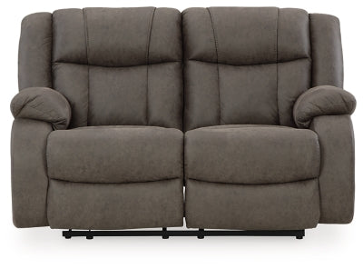 First Base Reclining Loveseat - Furniture World