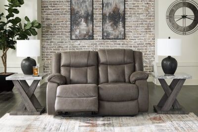 First Base Reclining Loveseat - Furniture World