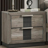 Crown Mark Furniture Rangley 2 Drawer Nightstand In Brown