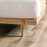 ALESUND Loveseat, Beige/Light Oak, Natural & Brown