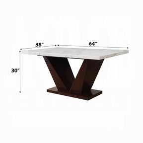 Forbes Dining Table With Marble Top - Furniture World