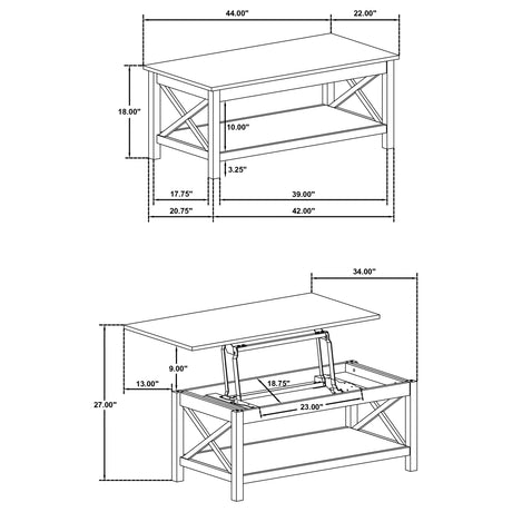 Skyview Lift-Top Coffee Table - Furniture World