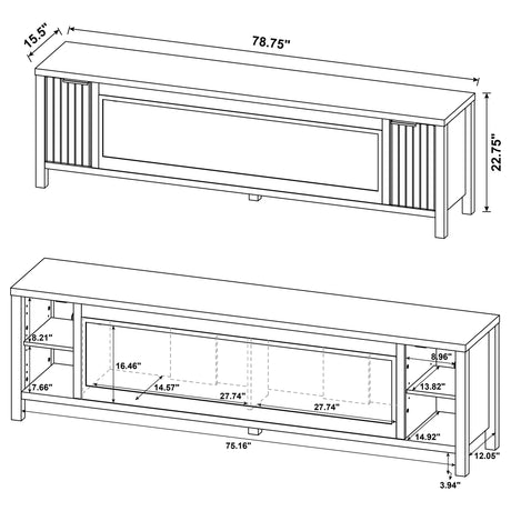 Carey TV Stand Fireplace Console - Furniture World