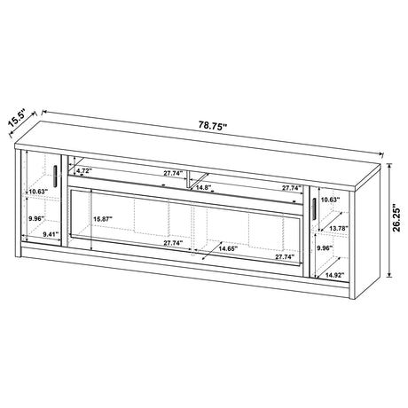 Eddy TV Stand Fireplace Console - Furniture World
