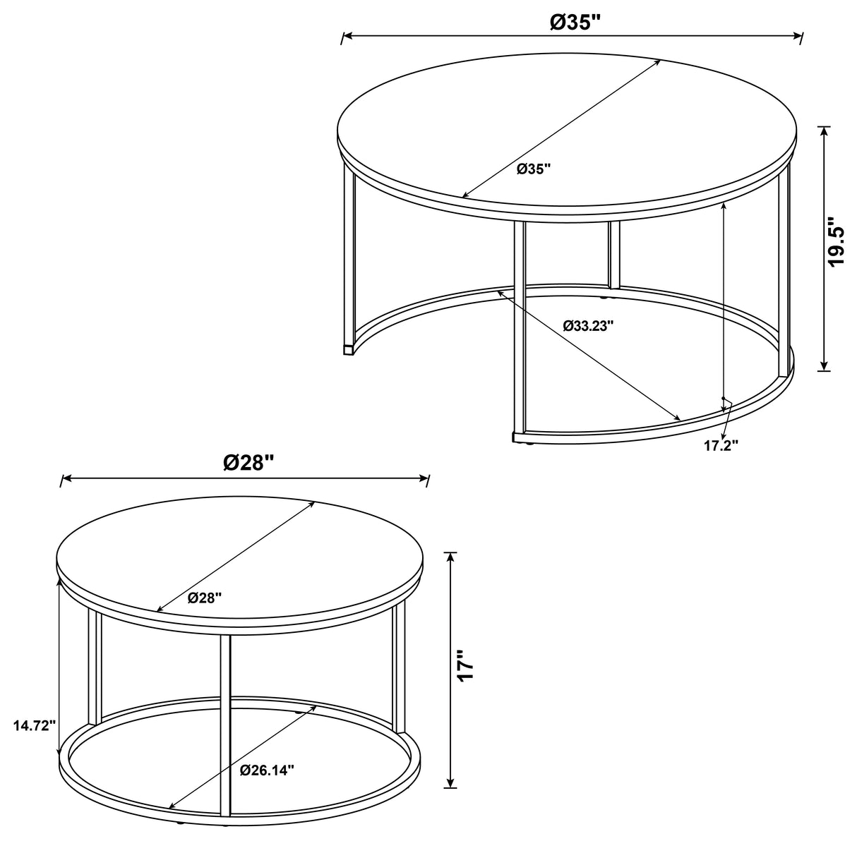Lainey Nesting Coffee Table