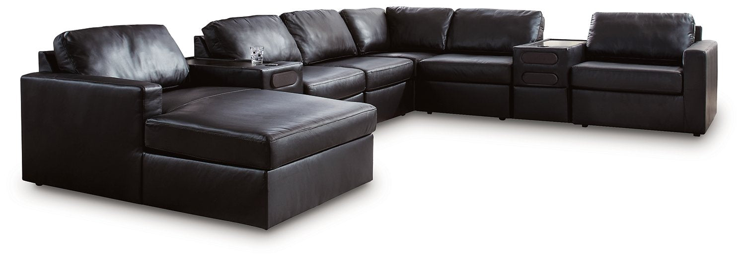 Modmax II Sectional with Chaise and Audio Consoles - Furniture World