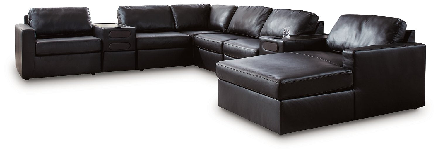 Modmax II Sectional with Chaise and Audio Consoles - Furniture World
